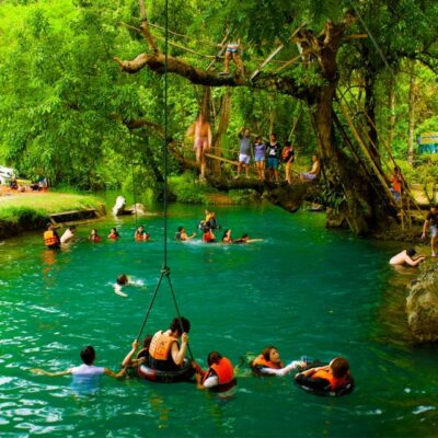 Private Blue Lagoon, Tham Poukham Cave & Phanam Xay Viewpoint Tour in Vang Vieng Led by Women